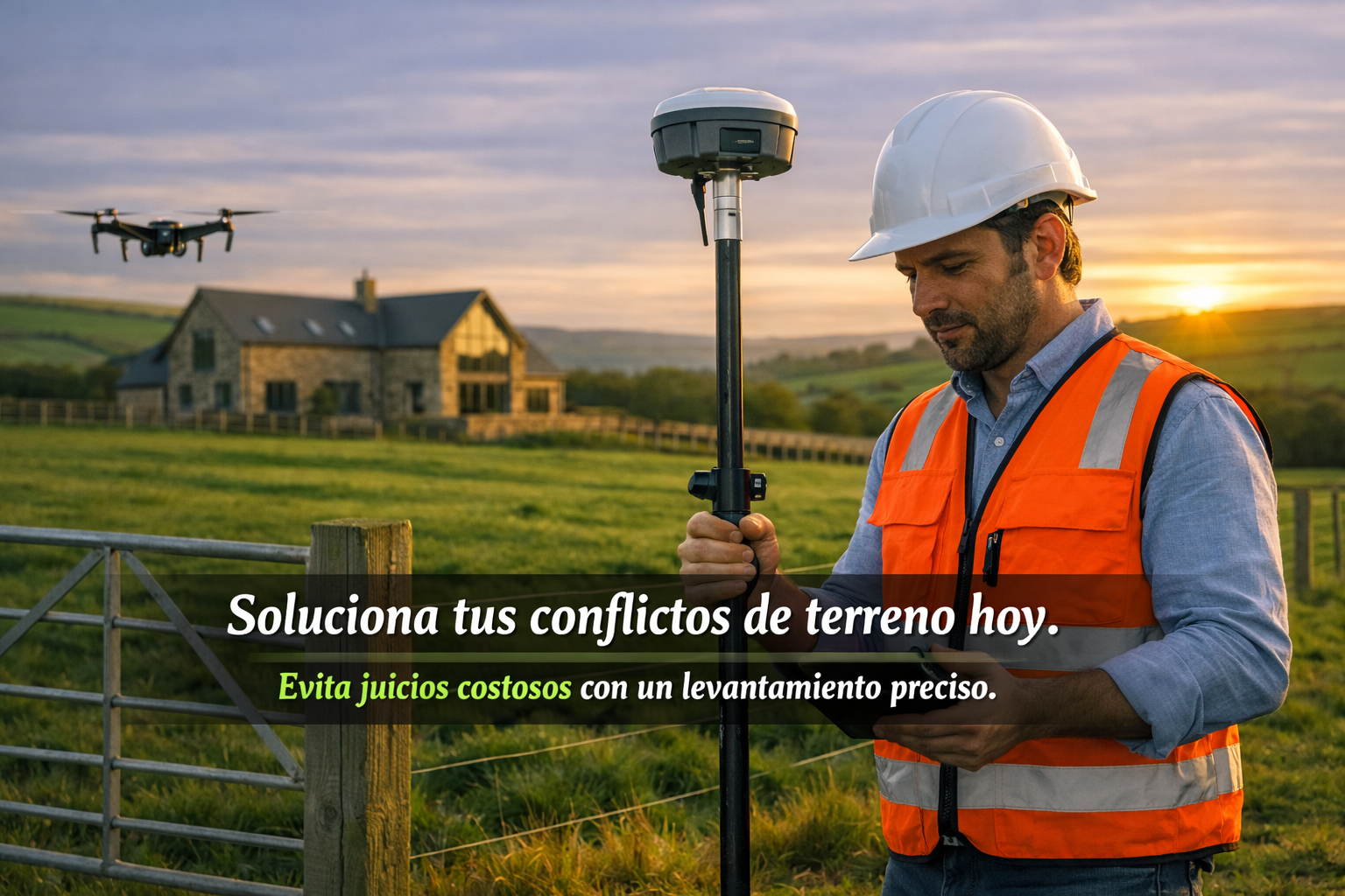 Topógrafo con GNSS R